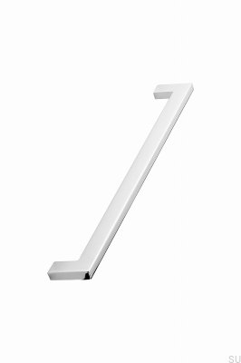 Flacher Möbelgriff 256 aus Metall, silberfarben verchromt