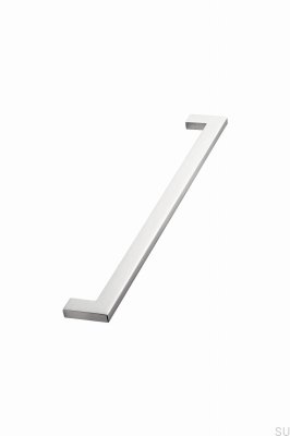 Länglicher Möbelgriff Flat 256 Metall Silber