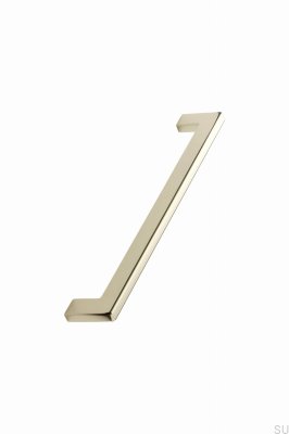 Flacher, länglicher Möbelgriff aus Metall 448, goldpoliert