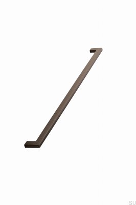 Länglicher Möbelgriff Flach 448 Metall Dunkelbraun