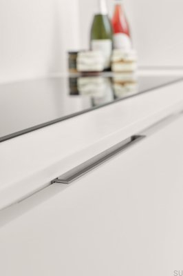 Möbelgriff Back 128 Metall Silber Sandgestrahlt