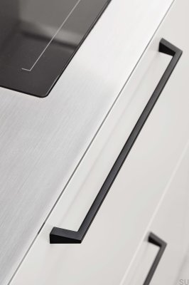 Pyramid 320 länglicher Möbelgriff, Metall, mattschwarz