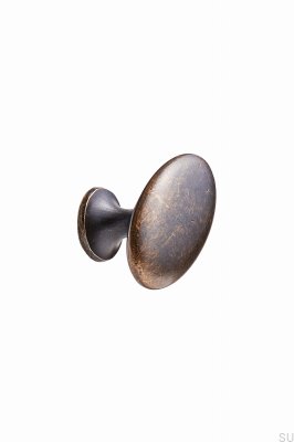 Ovaler einfacher Möbelknopf mit Stiften und 26 Metallen in Antik-Bronze