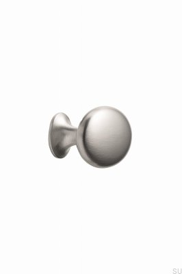Ovaler einfacher Möbelknopf mit O-Ring, 26 Zoll, Metall, Silber