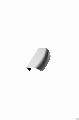 Wow 64 Möbelgriff aus Metall, gebürstete Kante, Silber