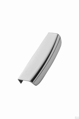 Möbelgriff Wow 160, Metall, silberfarben, Chromkante