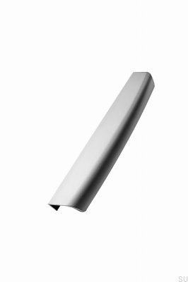 Wow 256 Möbelgriff aus Metall, gebürstete Kante, Silber