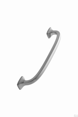 Klassischer, länglicher Möbelgriff aus Metall, Silber, 160