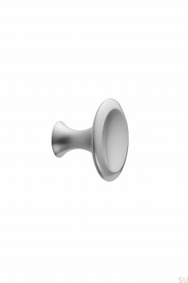Möbelknopf Bell 42 aus Metall in Silber