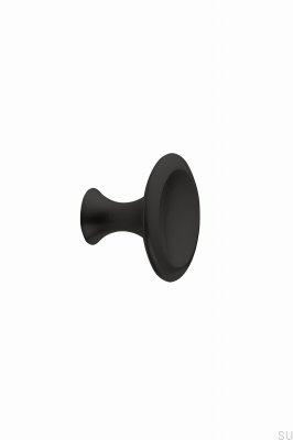 Möbelknopf Bell 42, mattschwarzes Metall