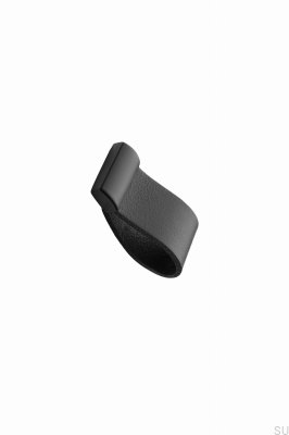 Möbelknopf Strap 16 Leder Schwarz mit Schwarz
