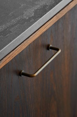 Längsmöbelgriff Lounge 128, Metall, Antikbronze