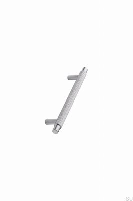 Manor 128 Länglicher Möbelgriff aus Metall, Silber