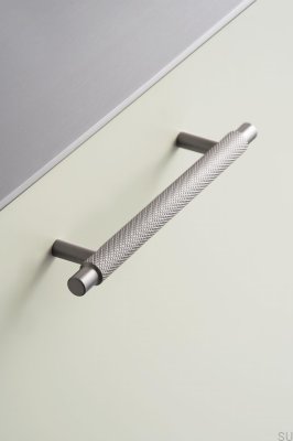 Manor 192 Länglicher Möbelgriff aus Metall, Silber