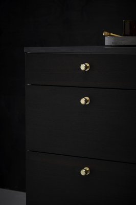 Möbelknopf Manor, rund, 30 cm, Metall, goldfarben