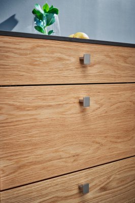 Möbelknopf Transit 16, Metall, Silber