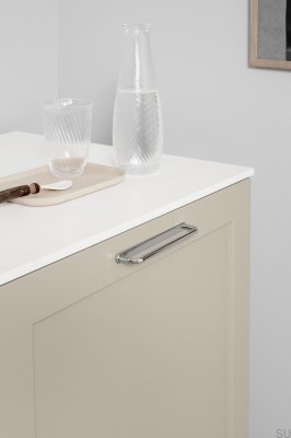 D-Lite 160 Metall vernickelter länglicher Möbelgriff