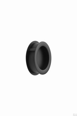Einbaumöbelgriff Tub Round 52,5, Metall, Mattschwarz