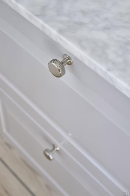 Möbelknopf Villa Rund 30 Metall Silber vernickelt