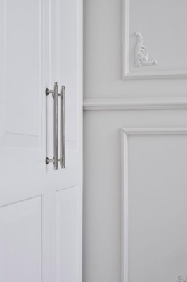 Villa 192 Metall Silber vernickelt Länglicher Möbelgriff