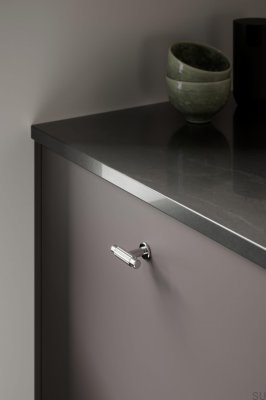 T-Bar Villa T 50 Möbelknopf Metall Silber Chrom