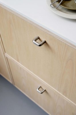 Möbelknopf Unify 32 aus Metall, silberfarben