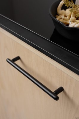 Tocco 160 länglicher Möbelgriff, Metall, mattschwarz