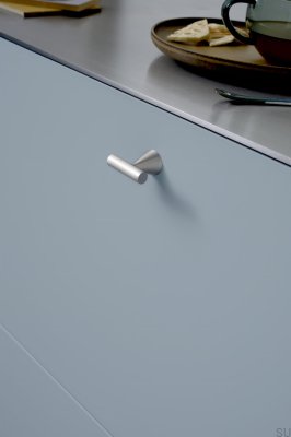 T-Bar Delta 23.5 Möbelknopf aus Metall, silberfarben