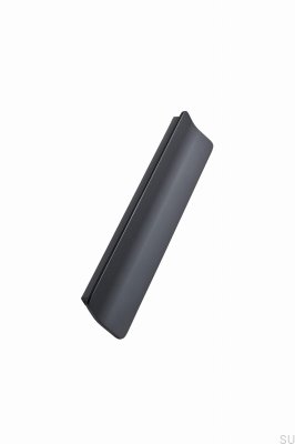 Länglicher Möbelgriff Leaf 160, Metall, Mattschwarz