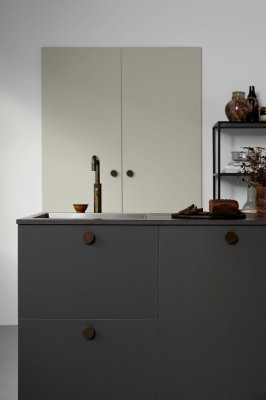 Kreis 50 Möbelknopf aus Metall in Antikbronze
