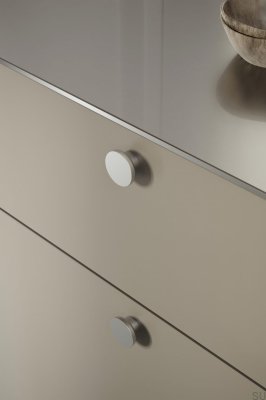 Möbelknopf Circle 50 aus Metall in Silber