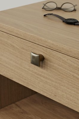 Möbelknopf Flow 16 Metall gebürstetes Gold