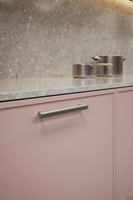 Flow 160 Metall Silber Länglicher Möbelgriff