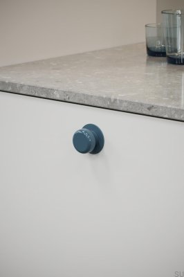 Colette 16 Metallblauer Möbelknopf