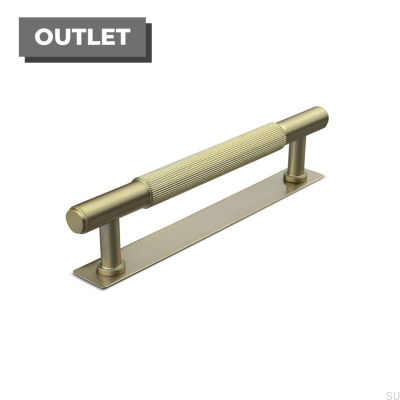 Salo Stripe 128 länglicher Möbelgriff aus gebürstetem Gold