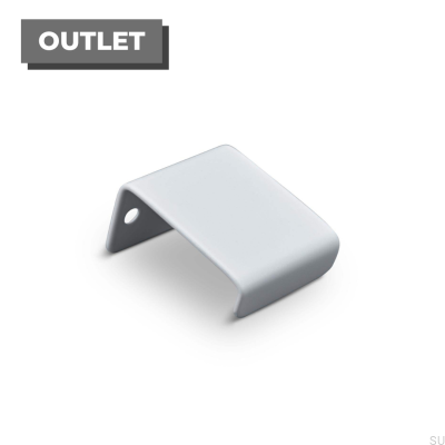 Möbelgriff Moie 30 Kanten, Metall, mattweiß