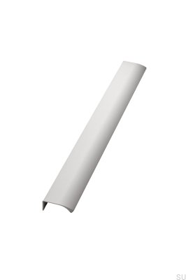 Möbelgriff Edge Straight 350 aus Aluminium, mattweiß