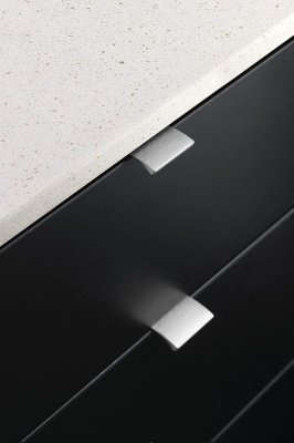 Möbelgriff Edge Straight 40 Aluminium Silber