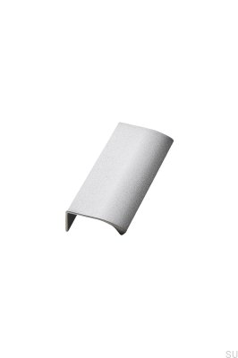 Möbelgriff Edge Straight 100 aus Aluminium, mattweiß