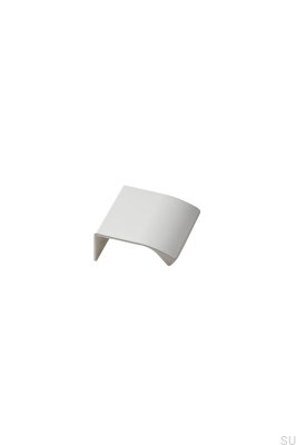 Möbelgriff Edge Straight 40 aus Aluminium, mattweiß