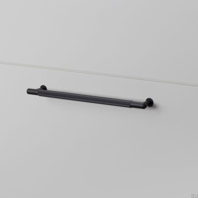 Linearer, länglicher Möbelgriff aus schwarzem Stahl 225