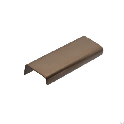 Möbelgriff Lip 120 Edge, Messing, braun, gebürstet