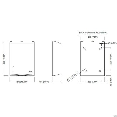 Stay Papierhandtuchspender, mattschwarzer Stahl