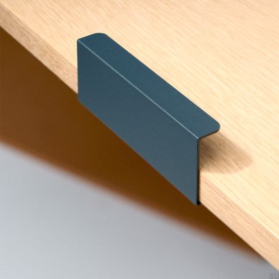 Möbelgriff Hide 120 mit Metallkante Deep Blue