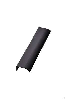 Möbelgriff Edge Straight 200 aus Aluminium, mattschwarz gebürstet