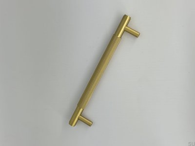 SB-XL 160 länglicher Möbelgriff, Messing poliert, gerändelt