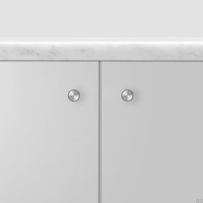 Linear 12 Stahl Silber Möbelknopf (2er-Set)