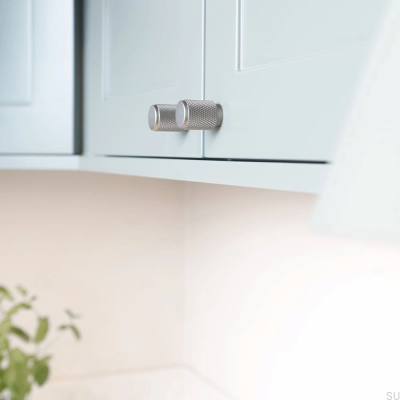 Möbelknopf Riff 21, mattsilber