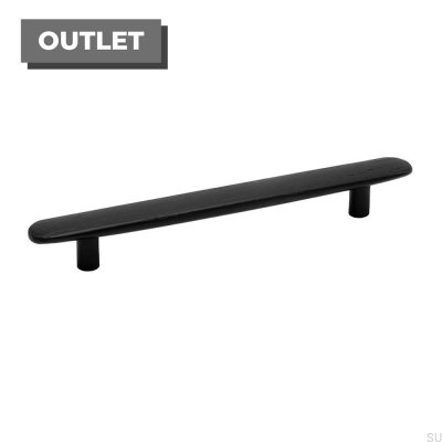 Länglicher Möbelgriff Brutus 160 Holz Schwarz