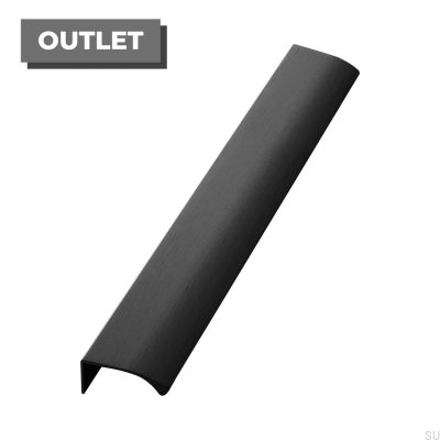 Edge Straight 350 Edge Möbelgriff Aluminium Schwarz